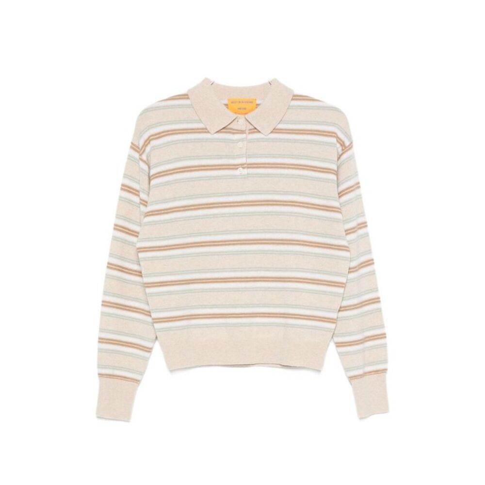 Guest In Residence Women Striped Cashmere Polo Shirt